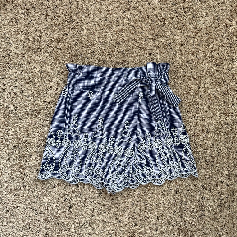 Zara gingham skort with bow